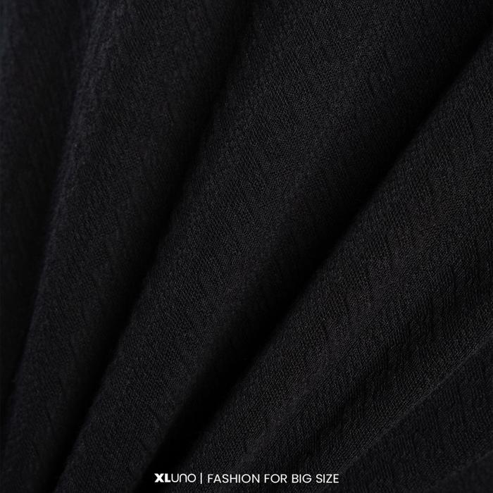 Gambar XLUNO Sam Sweater Black Sweater Pria Jumbo Knit Big Size Lengan Panjang - 2XL dari xluno.id undefined Tokopedia