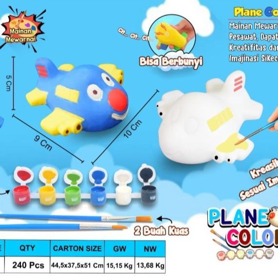 Gambar Mainan Edukasi Anak DIY Painting Kit Mewarnai Lukis Karakter - PESAWAT dari Fortunetoys undefined Tokopedia