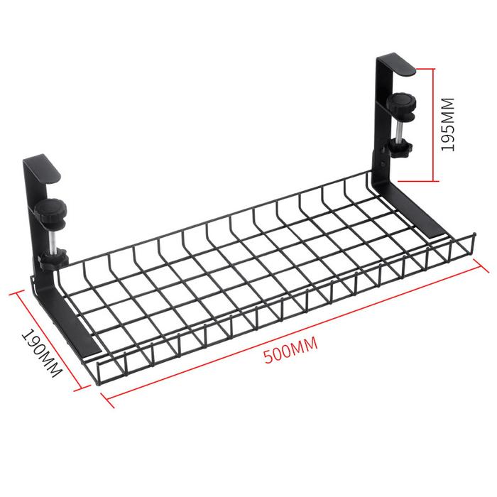Gambar Cable Management Tray Desk Organizer Tidak Perlu Bor Pengaturan Kabel Sangat Stabil Tempat Kabel Besi Meja - M-50cm dari kagk toko undefined Tokopedia