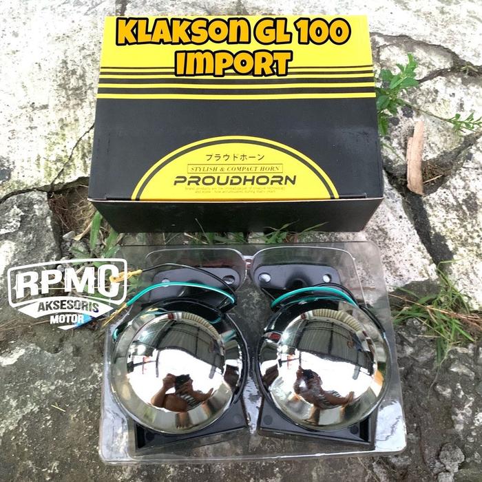 Gambar KLAKSON GL 100 BEL BAKPO UH UL PROUD HORN CB GL PRO MAX SEPASANG IMPORT - -, - dari RPMC AKSESORIS JOGJA undefined Tokopedia