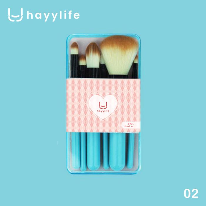 Gambar Hayylife Makeup Brush Set Wajah-Alat Makeup 7Pcs Beauty Brush Set Eyeshadow Bibir Alis Sisir , Set Kuas Make Up Lembut Alat Kecantikan HL-BCB817 brush  makeup - Biru dari hayylife undefined Tokopedia