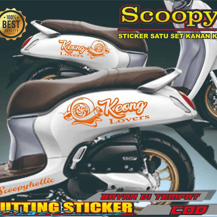Gambar STICKER SCOOPY KEONG LOVERS CUTTING STICKER STRIPING Motor Motorcycle - 7.ORANGE dari Dhet Concept undefined Tokopedia