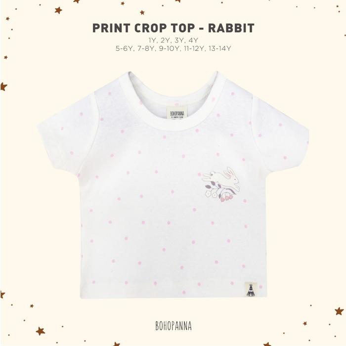 Gambar Bohopanna - Crop Top Print & Polos - kaos anak perempuan - PRINT Rabbit, 7-8Y dari minipeas_NEW undefined Tokopedia