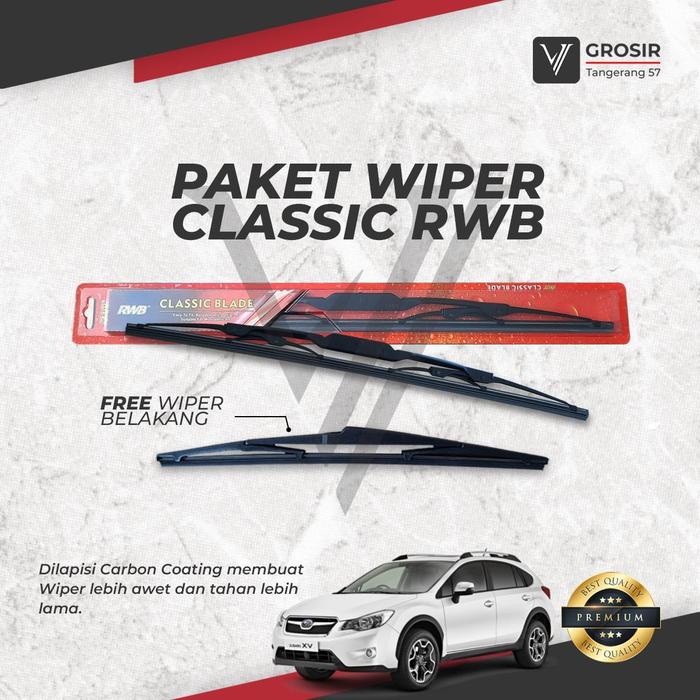 Gambar PAKET RWB CLASSIC WIPER SUBARU XV GP 2013-2017 DEPAN BELAKANG 3 PCS - rwb dari Grosir Tangerang 57 undefined Tokopedia