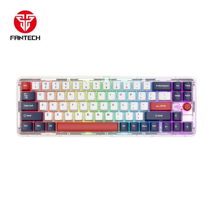 Fantech MAXFIT70 / MAXFIT-70 / MK911 / MK-911 65% Wireless Gaming Keyboard Tri-mode Connection - London Tour, Brown