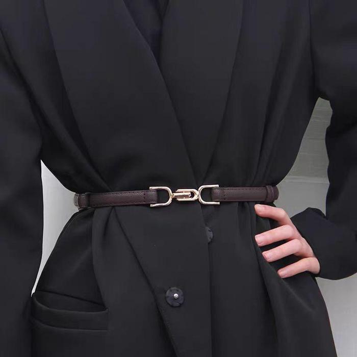 #A115 Ikat Pinggang Wanita Kulit Gesper Wanita Gaya Retno Simple Belt  Women Fashion Style#A115 Ladies Adjustable Stretchable PU Belt Skirt  All-Match