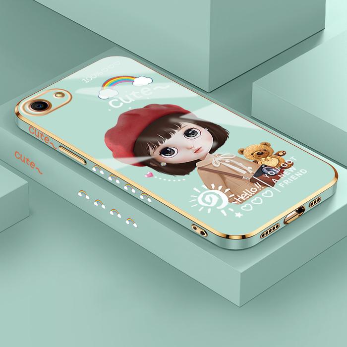 Gambar Casing Hp OPPO A37 A37F A83 A71 A71K A39 A57 A57T A53 A53s A33 A32 A11s Case lunak Gadis cantik baru pelapis casing mewah sarung HP genggam sisi perlindungan Softcase lensa proteksi anti Guncang Kesing - Hijau, OPPO A83 dari MHKEID undefined Tokopedia