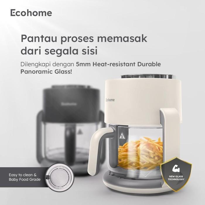Gambar Ecohome Air Fryer Transparan 8 in 1  -  Airfryer Digital Ecohome 4.5L Dehydrator - Air fryer Listrik Low Watt - White Pearl dari Orimura Id. undefined Tokopedia