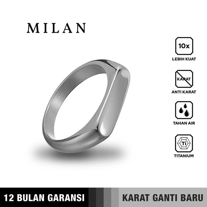 Gambar Emrys MILAN Ring Real Titanium Anti Karat Cincin Pria Wanita - SILVER, 9 dari Emrysid Kota Bandung Tokopedia