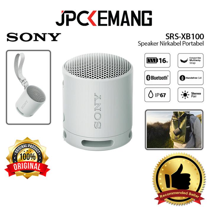 Gambar Sony SRS XB100 Wireless Portable Speaker X-Series Sony XB-100 Original - Grey dari JPC Kemang undefined Tokopedia