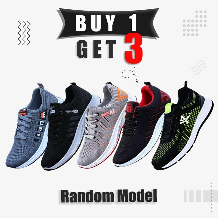 Gambar PROMO Buy 1 Get 3 !!! Sepatu Sneakers Sport Pria Kasual dan Trendy terbaru Casual Shoes Running Olahraga - Warna Random, 39 dari Pandu_Store undefined Tokopedia
