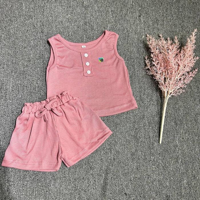 Gambar BSK - ONESET ANDINE ANAK RIB / ONESET ANAK PENDEK -PN - DUSTY, NO1 dari BROTHER SISTER KIDS FASHION_NEW undefined Tokopedia