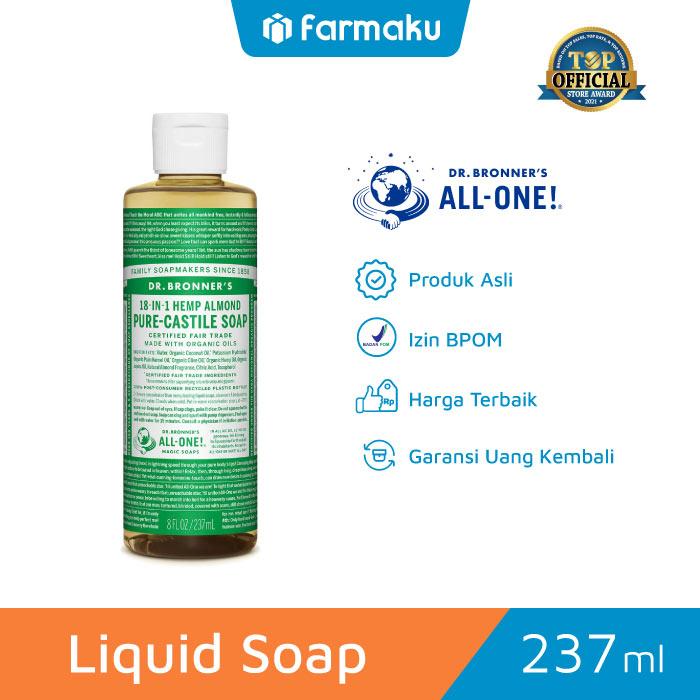 Gambar Dr. Bronner's Sabun Cair Organik Pure Castile Almond 237 ml dari Farmaku undefined Tokopedia