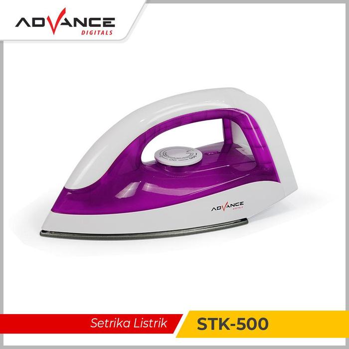 Gambar [COD] Advance STK-500 Setrika Anti Lengket Baju Pakaian Rapi dan Licin Garansi Resmi 1 Tahun Kabel Listrik heavy  iron - Ungu dari Advance Digitals Indonesia undefined Tokopedia