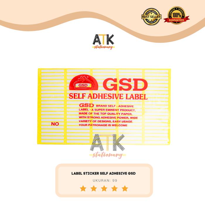 Sticker Label No. 99 Promo Label Stiker Sticker GSD Self Adhesive Premium Tebal NO: 99 / 103 ...