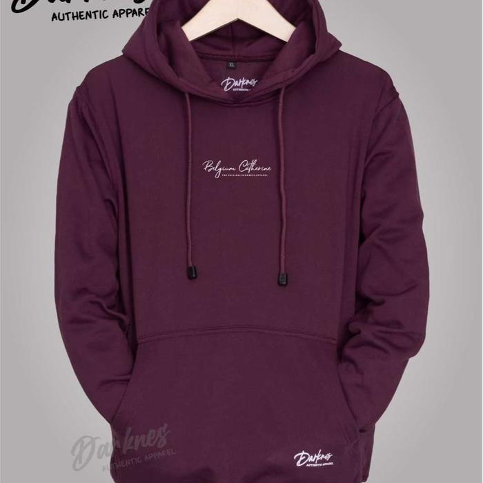 Gambar Sweater super hoodie pria dan wanita terbaru Original DRAKNESS warna maroon list BELGIUM jaket cewe dan cowo premium - Maroon, M dari DRAKNESS APPAREL undefined Tokopedia