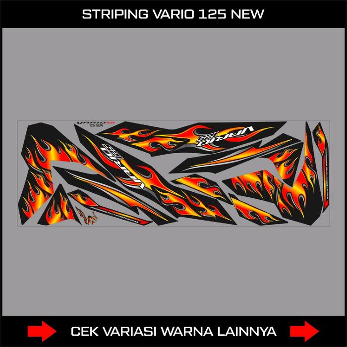 Gambar STRIPING STIKER API BUAT VARIO 125 LED NEW GEN 2 / DECAL STICKER LIST VARIASI MOTOR HONDA VARIO 125 BARU 2022 2023 Motorcycle Sporty - Merah Kuning dari MubaroqSTRIPING undefined Tokopedia