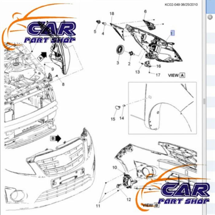 Gambar HEAD LAMP HEADLAMP LAMPU DEPAN KIRI CHEVROLET SPARK 1.2 1200 CC ORI GM dari CAR PART SHOP undefined Tokopedia