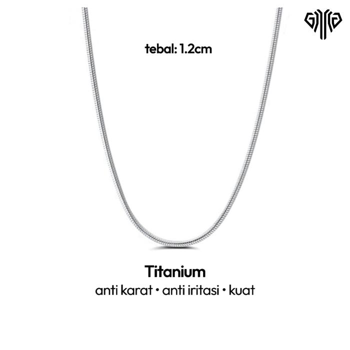 Gambar Kalung Rantai Pria Wanita Titanium Aksesoris Stainless Steel KKTISI Silver - 1.2 dari GAWUNG CLASSIC undefined Tokopedia