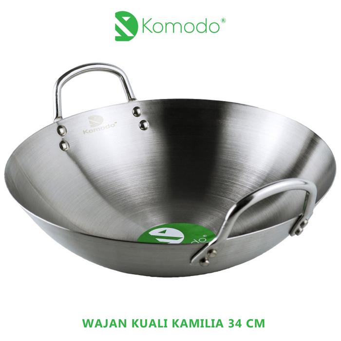 Gambar KOMODO KUALI WAJAN KAMILIA PENGGORENGAN 34 CM STAINLESS STEEL - KOMODO-081-KUALI34CM dari Belanja Elektronik undefined Tokopedia