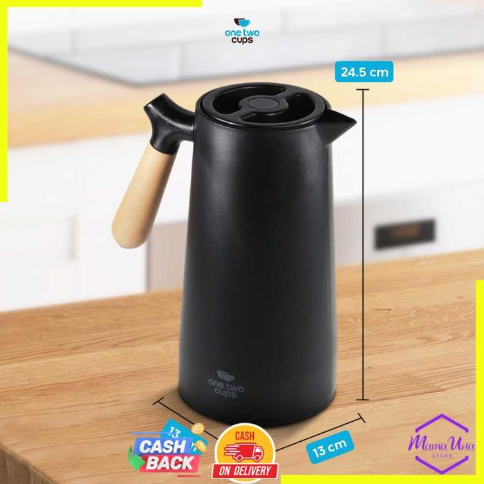 Gambar Teko Termos One Two Cups Air Panas Teh Kopi Vacuum Jug Flask 1L - LS-029 - Hitam dari Mamaunastore undefined Tokopedia
