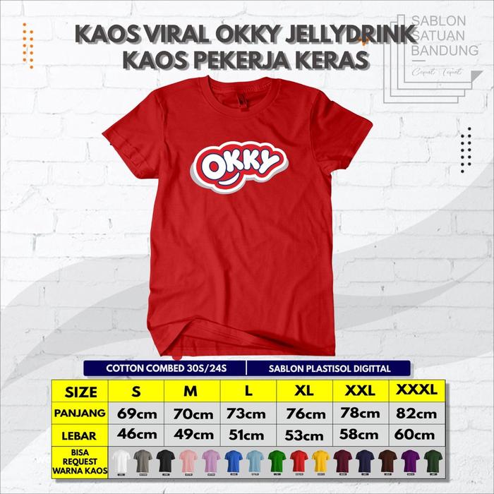 Gambar baju kaos okky jellydrink kaos pekerja keras - S dari Sablon Satuan Bandung undefined 5 Tokopedia