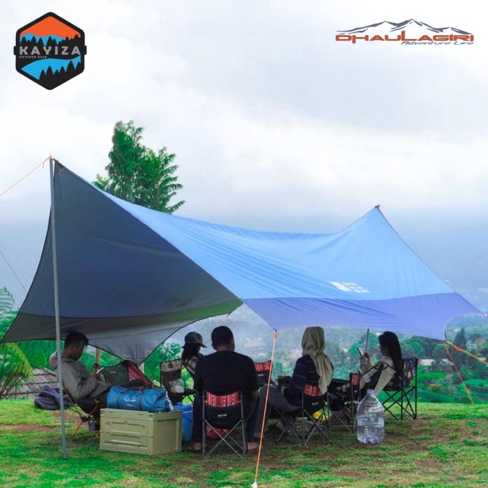 Gambar [BIS COD] Flysheet octagon dhaulagiri waterproof include pasak tali - dhaulagiri octagon bivak set - bivak set dhaulagiri camping outdoor - NAVY dari KAYIZA OUTDOOR undefined Tokopedia