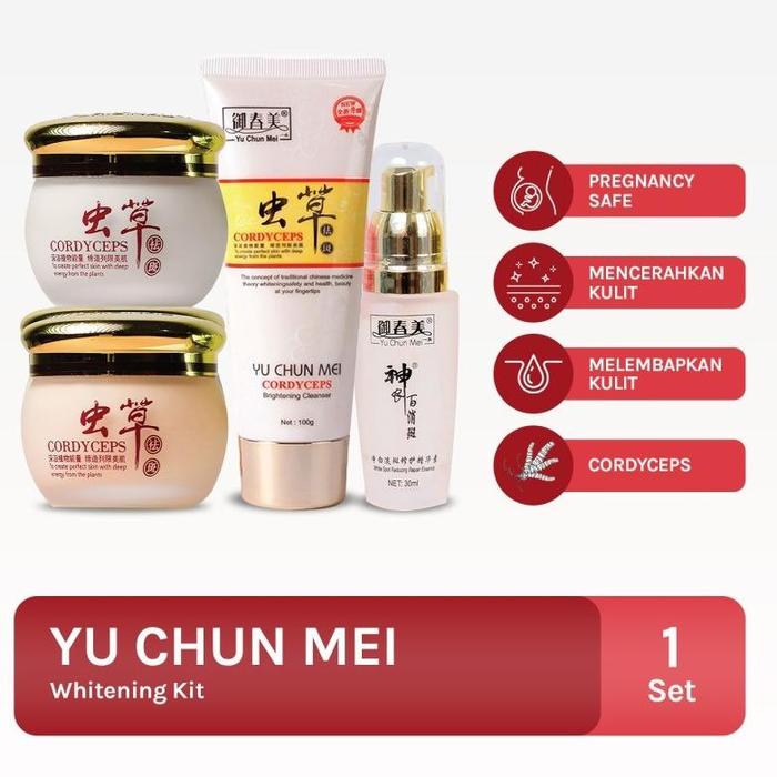 Gambar YU CHUN MEI CORDYCEPS WHITENING -  CREAM DAY, CREAM NIGHT, FACIAL WASH, SERUM - INDONESIA GARIS HITAM - CREAM DAY dari SELF REWARS undefined Tokopedia