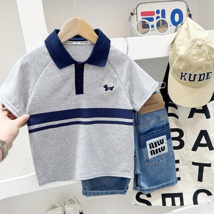 Gambar Diego Polo Top | Top Anak Laki Laki | Baju Anak Laki Laki | Kemeja Polo Anak Laki Laki - Grey, 100 dari Petitetoes ID undefined Tokopedia