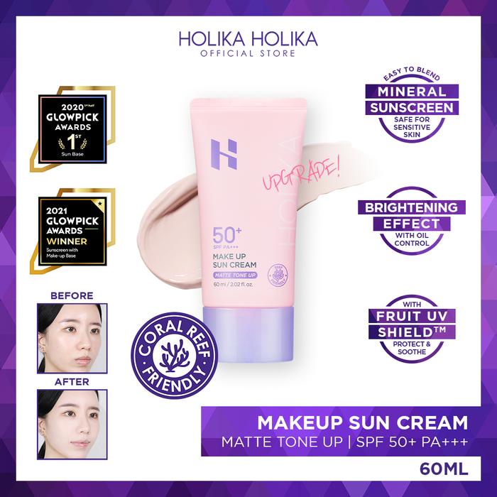 Gambar Holika Holika Make Up Sun Cream Matte Tone Up | Physical Sunscreen - Matte Tone Up dari Holika Holika Indonesia undefined Tokopedia