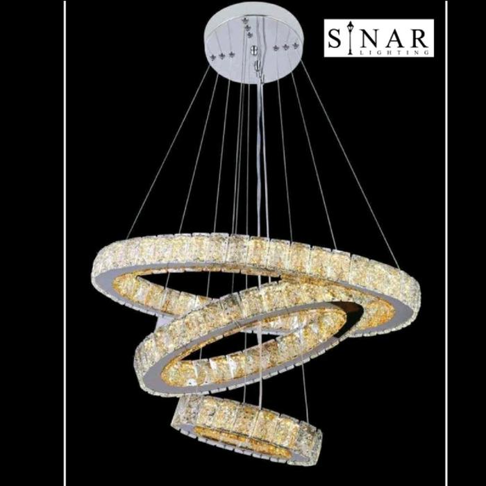 Gambar Lampu Gantung Kristal RING LED 3181/60 dari sinarlighting undefined Tokopedia