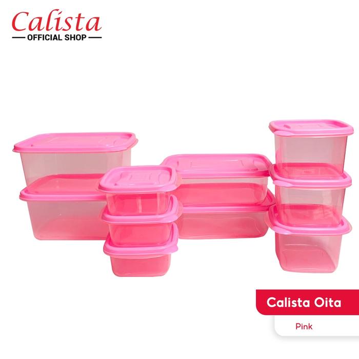 Gambar TOPLES KULKAS SET CALISTA OITA PUTIH SET ISI 10PCS/ TOPLES FOOD KONTAINER/CONTAINER KULKAS SET/ TEMPAT PENYIMPANAN MAKANAN - OITA PINK 10 PCS dari CALISTA ORIGINAL STORE undefined Tokopedia
