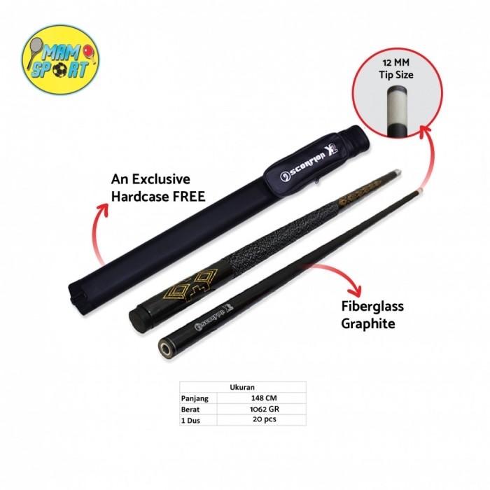 Gambar Stick Billiard Scorpion Graphite X2 Billyard Stik dari MAM SPORT undefined Tokopedia