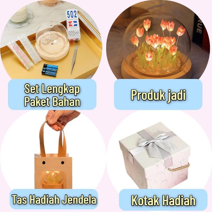 Gambar DIY Lampu Malam Led Lampu Hias Kamar Tidur Cermin Dengan Bingkai Foto Tulip Malam Lampu Led Lampu Dekorasi Hadiah Liburan MDY Hadiah Liburan Hadiah Valentine - Bulat-pink-13 tulips dari HQ.HOUSE undefined Tokopedia