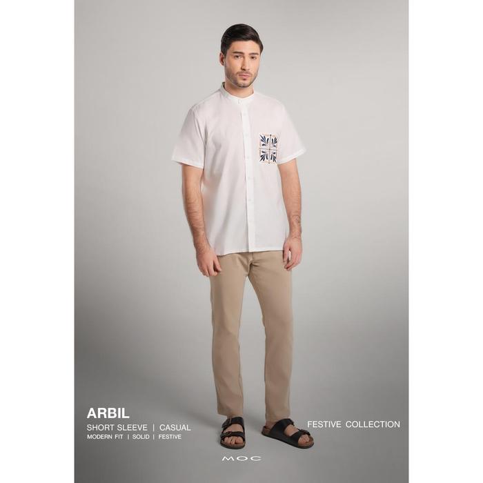 Gambar MOC - Kemeja Shanghai Lengan Pendek Arbil - White - S dari MOC Indonesia Kab. Pemalang Tokopedia