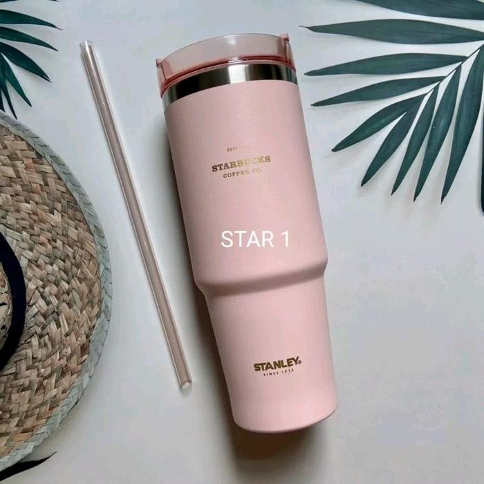 Gambar Tumbler Starbucks Stanley 30oz Stainless Steel + Sedotan - Pink dari Akubeli undefined Tokopedia