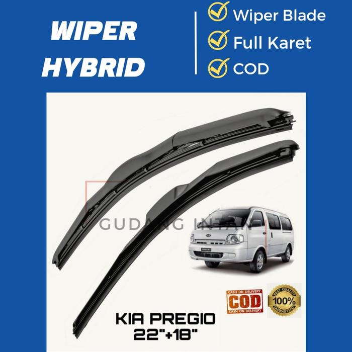 Gambar Wiper Hybrid Kia Pregio Wiper Depan Kanan Kiri 1 Set Gudang Intan - HB Pregio 22+18 dari Gudang Intan_NEW undefined Tokopedia