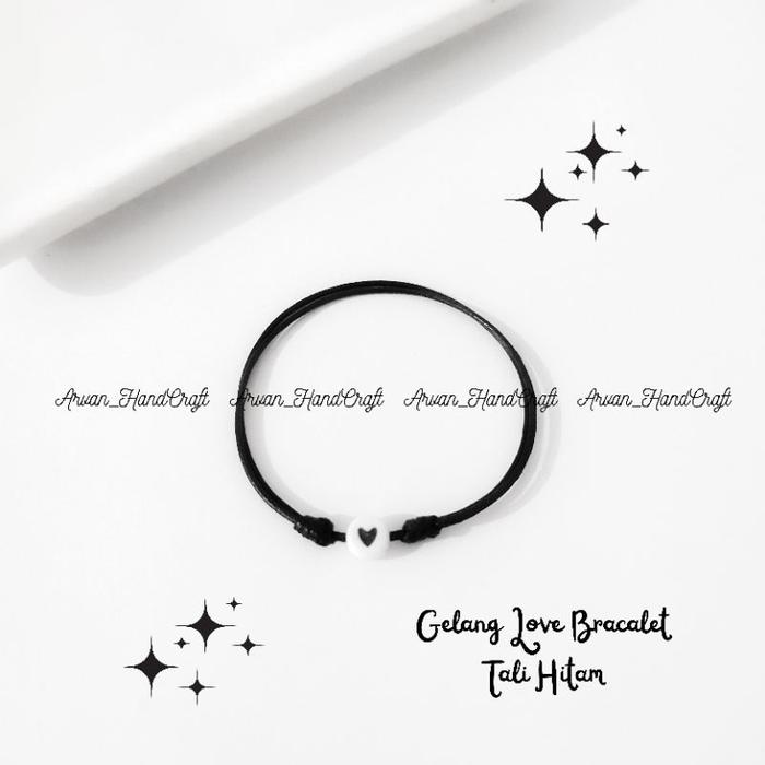Gambar Gelang Couple Love // Gelang Tali Couple Love Hitam - Tali Hitam dari Sipaling.Acc undefined Tokopedia