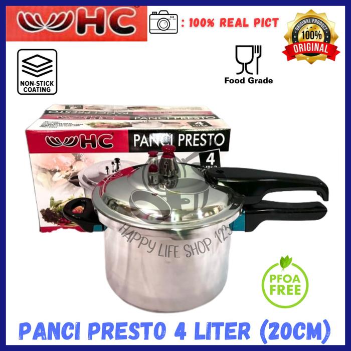 Gambar Presto 4 Liter HC/Panci Presto 4 Liter HC / Presto Aluminium HC 4 Liter dari Happylifeshop123 undefined Tokopedia