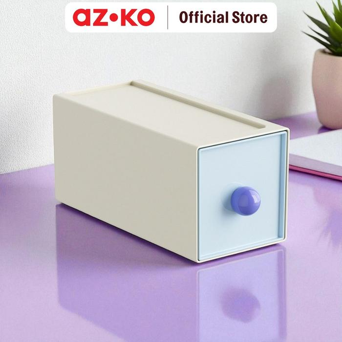 Gambar Azko Stora Clown Laci Penyimpanan Mini Stackable Desk Drawer Tempat Organizer Rak Kecil Meja Desk Storage - Biru dari AZKO ID undefined Tokopedia