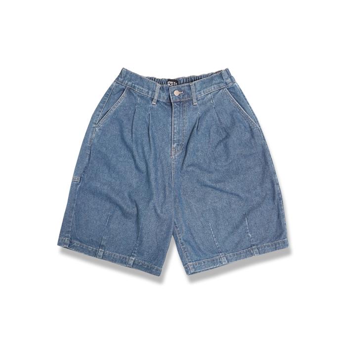 Gambar Noforty Project Balloon Short Pants Daigo Medium Blue Jeans Celana - S, Medium Blue dari Noforty Project undefined Tokopedia