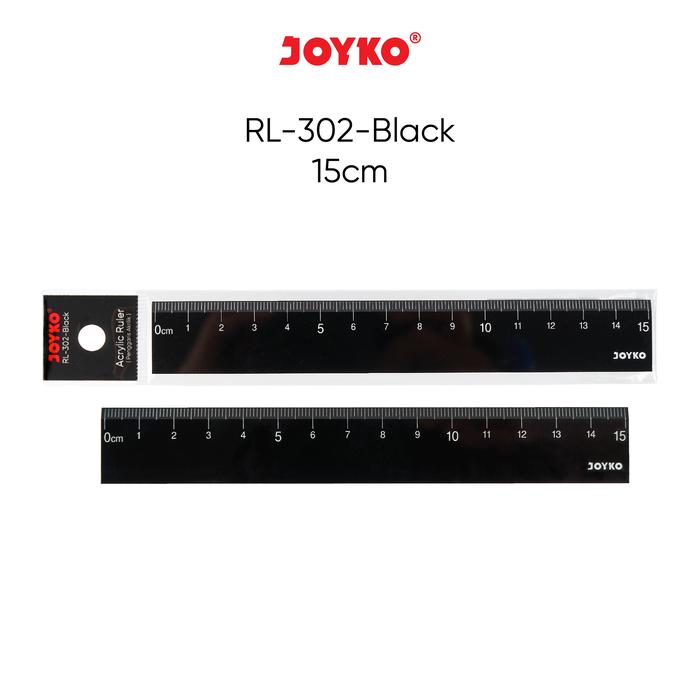 Promo Acrylic Ruler Penggaris Akrilik Joyko RL-302 - Black - Jakarta ...