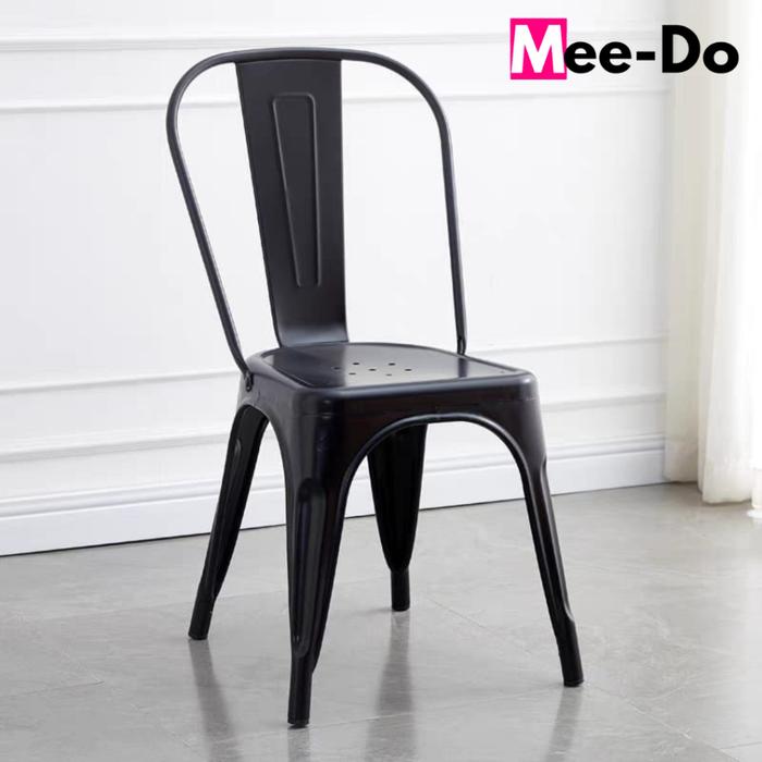 Gambar Kursi Besi Cafe Bar Makan Industrial Bangku Besi Minimalis Outdoor - LUICE - Black dari Mee Do undefined Tokopedia