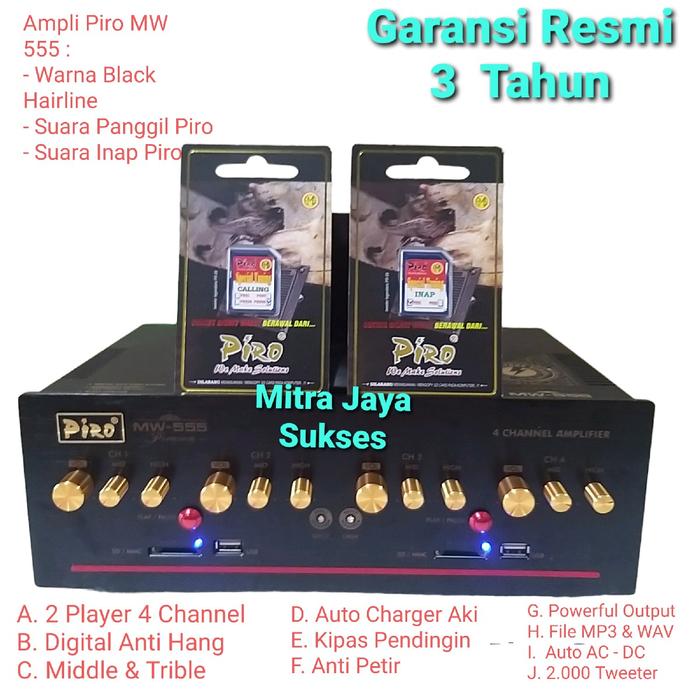 Gambar Paket MW 555 + Suara SP + SI Piro Ampli Piro MW 555 Anti Petir dan Digital Anti Hang Amplifier - Black Hairline dari mitrajayasukses undefined Tokopedia