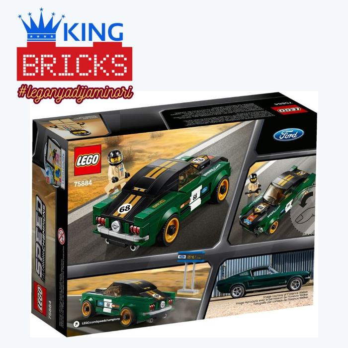 Gambar LEGO 75884 SPEED CHAMPIONS 1968 Ford Mustang Fastback - Mainan Anak Laki Lego Mobil Balap dari KingBricks undefined Tokopedia