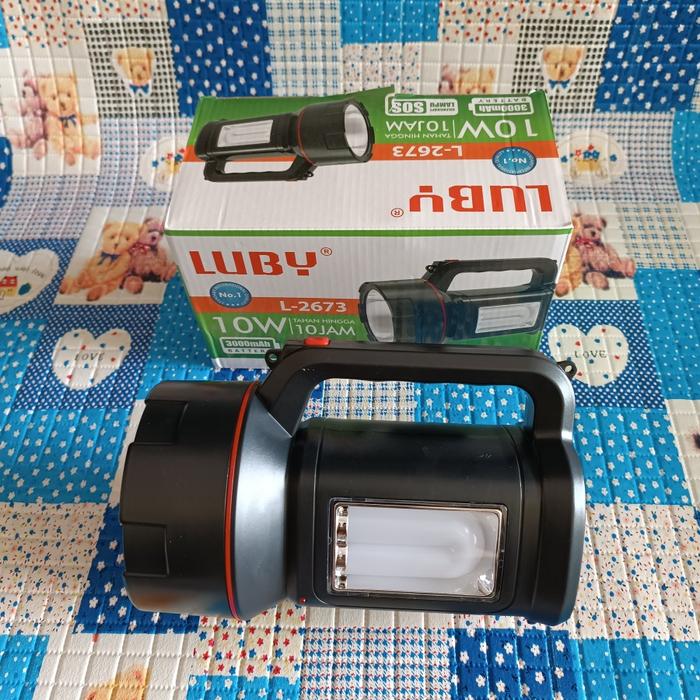 Gambar Senter Tangan Luby 10 watt Dan Emergency L-2673 dari Toko Listrik Arofah undefined Tokopedia
