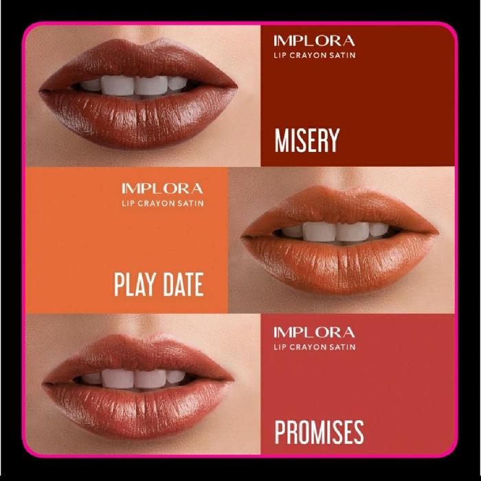 Gambar IMPLORA LIP CRAYON SATIN ALL COLOUR - MISERY dari Asya Beauty & Cosmetic undefined 3 Tokopedia