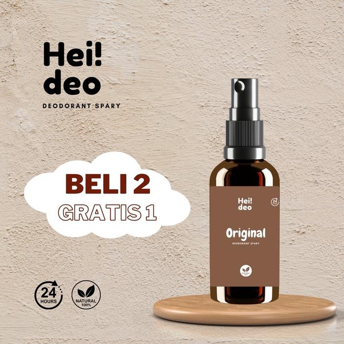Gambar Hei!Deo [PROMO BELI 2 GRATIS 1] Deodorant Spray Original  | Natural Deodorant | Deodorant Tawas 100ml Organik Bebas Silikon Tanpa Pengharum | Anti Bau Ketiak vanilla anti bakteri lokal bebas alkohol anti-keringat semprotan Memutihkan dari egisca.co undefined Tokopedia