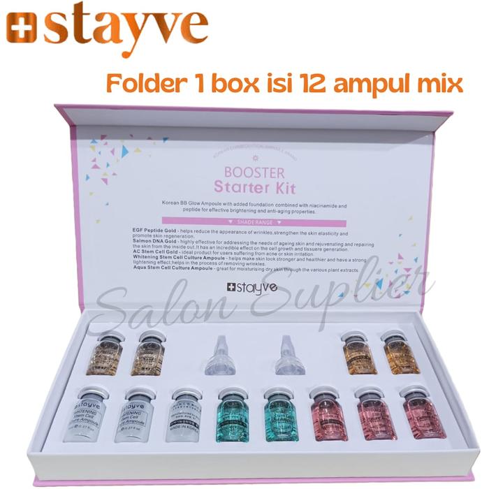 Gambar (BISA COD) STAYVE BB GLOW STARTER KIT & BOOSTER STARTER KIT DNA SALMON MADE IN KOREA HARGA 1BOX (isi 12pcs) Blemish Lightening - BOOSTER STARTER KIT dari Salon Suplier undefined Tokopedia