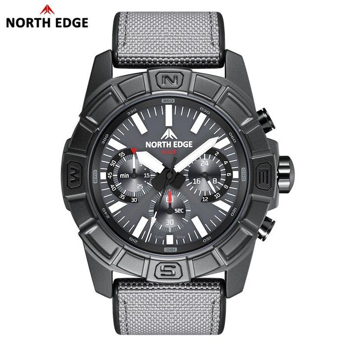 Gambar NORTH EDGE BLAZE Men's Solar Powered Watch Stainless Steel Case Stopwatch Function dari Experimart undefined Tokopedia